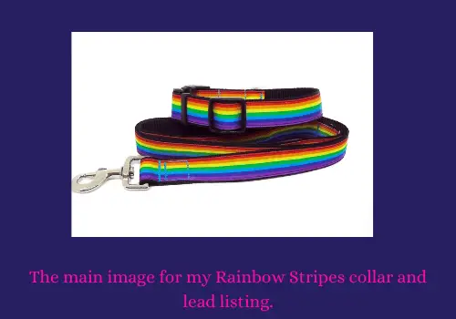 Rainbow Stripes Dog Collar